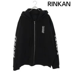 【スイス】 CHROME HEARTS スリムパーカ　XS クロムハーツ ホースシュー フローラルクロス スリーブ ジップアップ