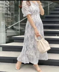 【美品 値下】INGNI(イング) トワルドジュイVネックプリーツ ワンピース