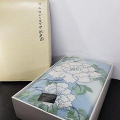 寝具 牡丹/ほぐしちぢみ肌布団 ブルー サイズ120×160 A8917A12