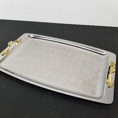 キッチン テーブル用品 ステンレストレー 昭和レトロ お盆 A9040A08