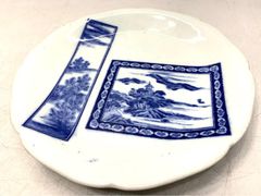 貴重 肥前焼 魚皿 フィッシュ皿 印刷皿 有田焼 レトロ アンティーク ヴィンテージ A9678A00