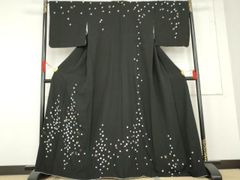 難あり新品着物 振袖刺繍 鞠 黒未仕立て正絹 メルカリ市期間限定最終 