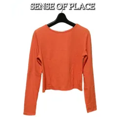 SENSE OF PLACE    長袖Tシャツ  カットソー　フリーサイズ　オレンジ