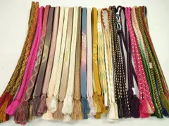 平和屋着物●和装小物　帯締め20本セット　高麗組　冠組　奈良組　大和組　丸組　金糸　未使用あり　逸品　CABA9568ju