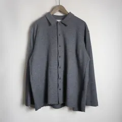 UNIVERSAL PRODUCTS ユニバーサルプロダクツ CUTSEWN SHIRT ウール オープンカラー シャツ 長袖 カットソー 213-60303 灰 3 1125P★4のサムネイル