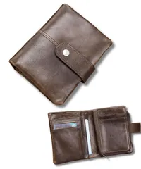 [Ventury] 財布 メンズ 二つ折り ウォレット 本革 牛革 レザー カード 小銭 2つ折り財布 大容量 YKKファスナー カード13枚収納 小銭入れ付き シンプル ヴィンテージブラウン 