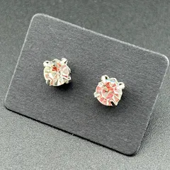 【新品】アクセサリー ピアス◆シルバー カラー ラインストーン 大きめ 両耳セット レディース◆キャッチ付◆スタッドピアス◆