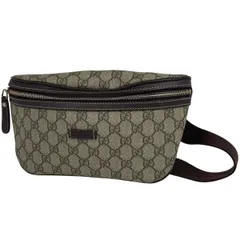 グッチ GUCCI GG柄 ウエストバッグ ウエストポーチ ボディバッグ コーティングキャンバス ブラウン 233269 レディース 【中古】