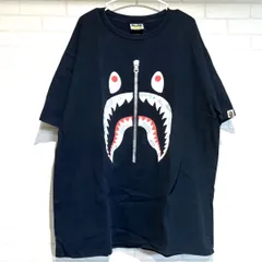 【美品】【希少デザイン】A BATHING APE  ア・ベイシング・エイプ アベイシングエイプ シャーク ビックロゴ Tシャツ ブラック 黒 2XL