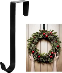 クリスマスリースフック クリスマスリースドア吊り ドア掛け ドアハンガー ドア吊り 花輪フック 金属フック ドアフック 花輪ハンガー 装飾フック ハンガーホルダー リースハンガー シングルフック リースハンガー ドア掛けフック カバン掛け 玄関リース 浴室ドア