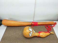 【超特大117cm/58cm】天然ひょうたん2個セット 縁起物 オブジェ 置物 インテリア 開運 瓢箪 無病息災 A9985B16