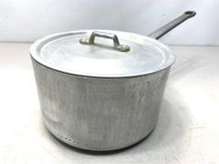 業務用 片手鍋 24cm 深型 蓋付き 調理器具 アルミ製 厨房器具 A9993B10