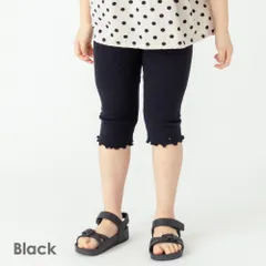[ブラック]子供服 レギンス ベビー キッズ マタニティ パンツ スパッツ 6分丈 80 90 100 110 120 130 140 150 160 evercloset ever closet エバクロ エバークローゼット