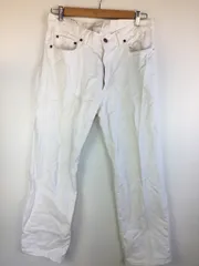 90年代 POLO RALPH LAUREN ホワイトデニムパンツ 牛革 32 メンズ 4031202512180003