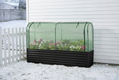 「新入荷」全新品 【 保温カバー付き】レイズドベッド ガーデンベッド L200×W50×H45cm  大型 腐らない 庭 野菜 プランター 果物栽培用 ガーデンフレーム おしゃれ 組立簡単 ガーデンボックス 屋外 DIY