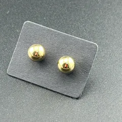 【新品】アクセサリー ピアス◆ゴールド カラー 球 大きめ 両耳セット レディース◆キャッチ付◆スタッドピアス◆