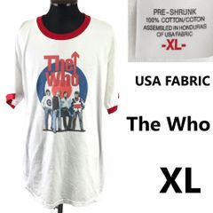 The Who/ザ・フー☆半袖リンガーTシャツ/バンドTシャツ【メンズXL/白