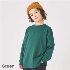 [グリーン]子ども服 Tシャツ ベビー キッズ マタニティ 長袖 トップス 女の子 男の子 80 90 100 110 120 130 140 150