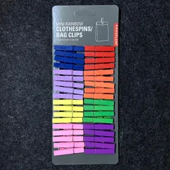ミニ レインボー クローズピン／バッグクリップ　36個セット　キッカーランド kikkerland
