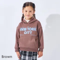 [ブラウン]子供服 裏起毛 パーカー ベビー キッズ マタニティ フーディー 長袖 トップス トレーナー 100 110 120 130 140 150 evercloset ever closet エバクロ エバークローゼット