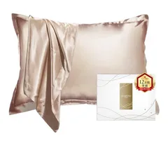 【ヘアケアのプロ監修】 【シャンパンゴールド,35×50cm】SEAWIND シルク 枕カバー まくらカバー 洗える 両面シルク90% 19匁 美肌 美髪 うるつや髪 洗濯可 髪に優しい