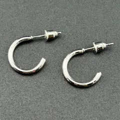 【新品】アクセサリー ピアス◆シルバー カラー フープ 小さめ シンプル 両耳セット レディース◆キャッチ付◆