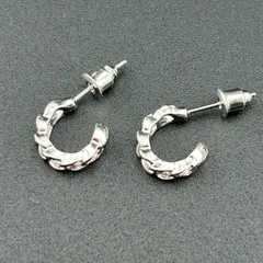 【新品】アクセサリー ピアス◆シルバー カラー フープ 小さめ シンプル 両耳セット レディース◆キャッチ付◆