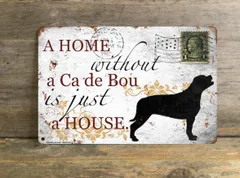 【Ca de Bou/カ・デ・ブー】 メタルプレート メッセージ 犬 雑貨 グッズ アート ポスター おしゃれ インテリア 壁飾り アンティーク風 105