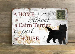 【Cairn Terrier/ケアーン・テリア】 メタルプレート メッセージ 犬 雑貨 グッズ アート ポスター おしゃれ インテリア 壁飾り アンティーク風 106