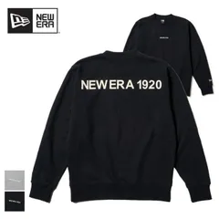 ニューエラ トレーナー 裏毛 長袖 スウェット NEWERA SW CREW NECK NE1920 クルーネック NEW ERA 1920 ブラック グレー ユニセックス 11オンス コットン 裏毛スウェット セットアップ対応 カジュアル クルーネック (2