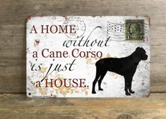 【Cane Corso/コルソ・ドッグ】 メタルプレート メッセージ 犬 雑貨 グッズ アート ポスター おしゃれ インテリア 壁飾り アンティーク風 109