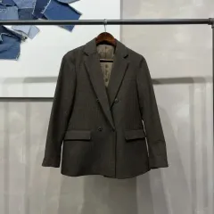 UNIQLO ユニクロ レディース カジュアル CHECK ウール Single ブレーザー ジャケット