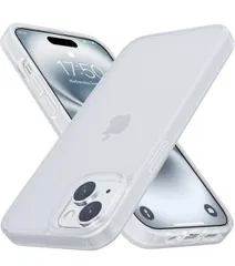 ★iPhone15 ケース マットクリア TPU+PC 半透明 耐衝撃 滑り止め iPhone 15 ケース 指紋防止 米軍MIL規格 黄変防止 ワイヤレス充電対応 スマホケース iPhone 15 [WHTMM]