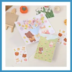 グリーティングカード バースデーカード ポップアップカード 3D誕生日カード 飛び出すメッセージカード 立体カード 子供の日 七五三 可愛い おしゃれ 封筒付き 大人 子供 (クマ＆ウサギ❀)