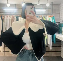 ブラック ビック襟 コーデュロイ ジャケット