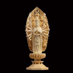 美品✨ 阿弥陀如来立像《木彫 逗子 縁起物 ガラスケース付 骨董品 中古
