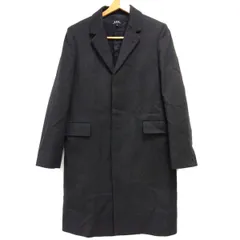 A.P.C. ウール メルトン チェスターコート M ベルト付き 美品 黒 2026