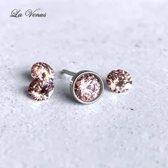 ✴︎桜色のきらめき✴︎ つけっぱなしOK 奇跡の宝石 サクラピンク モアサナイト 一粒 ベゼルピアス 4mm 宝石質AAA 316 サージカルステンレス 片耳用 金属アレルギー対策