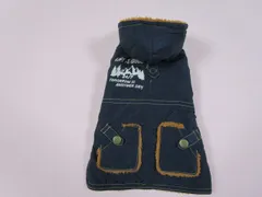 送料無料　ペットパラダイス　3Ｓサイズ　胴回り34㎝ぐらい　遠赤外線　アウトドアコート　ネイビー　中古