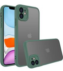 ★iphone 11 ケース iphone ケース iphone11 ケース スマホカバー 耐衝撃 指紋防止 滑り止め マット半透明 黄ばみなし レンズ保護 米軍MIL規格 6.1インチ PinLiSheng (インクグリーン, iPhone 11)
