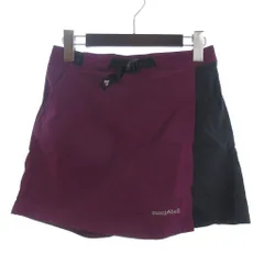 モンベル Montbell ストレッチ O.D. ラップショーツ スカートパンツ 1105427 ナイロン 紫 黒 パープル ブラック S