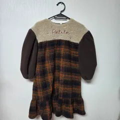 プチミュ チェック フリース ONE PIECE 140