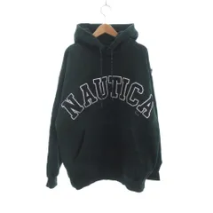 ノーティカ NAUTICA 美品 22AW Arch Logo Sweat Hoodie アーチロゴ パーカー スウェット 長袖 裏毛 223-1249 緑 グリーン S ■FF