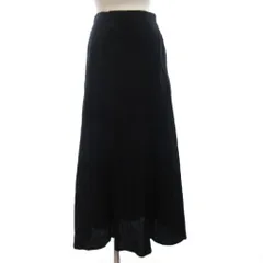 ガリャルダガランテ GALLARDAGALANTE リネンスカート ロング丈 ウエストゴム フレア G0Z1011301A0001 黒 ブラック