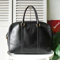 ロエベ アナグラム レザー ビジネスバッグ ハンドバッグ ブラック メンズ