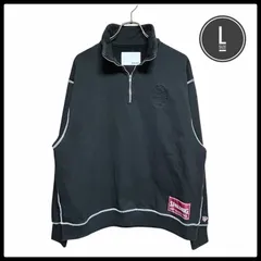 アダムエロペ × スポルティング 別注 ハーフジップ スウェット L 黒 限定コラボ トレーナーのサムネイル
