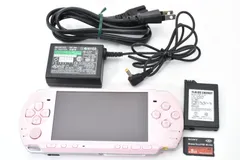 【希少カラー・外観美品】SONY PSP-3000 ブラッサムピンク 本体 高画質液晶 薄型軽量モデル/PlayStation Portable すぐ遊べるセット