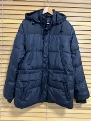 トミーヒルフィガー メンズ ブラック ジップアップ ダウンジャケット L