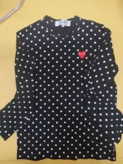 The First COMME des GARCONS PLAY ドット 長袖Tシャツ ブラック