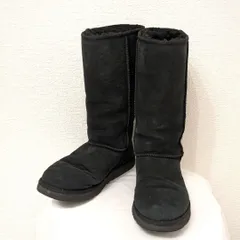 【美品✨】UGG　アグ　ムートン　ブーツ　靴　ブラック　ファー　黒　冬